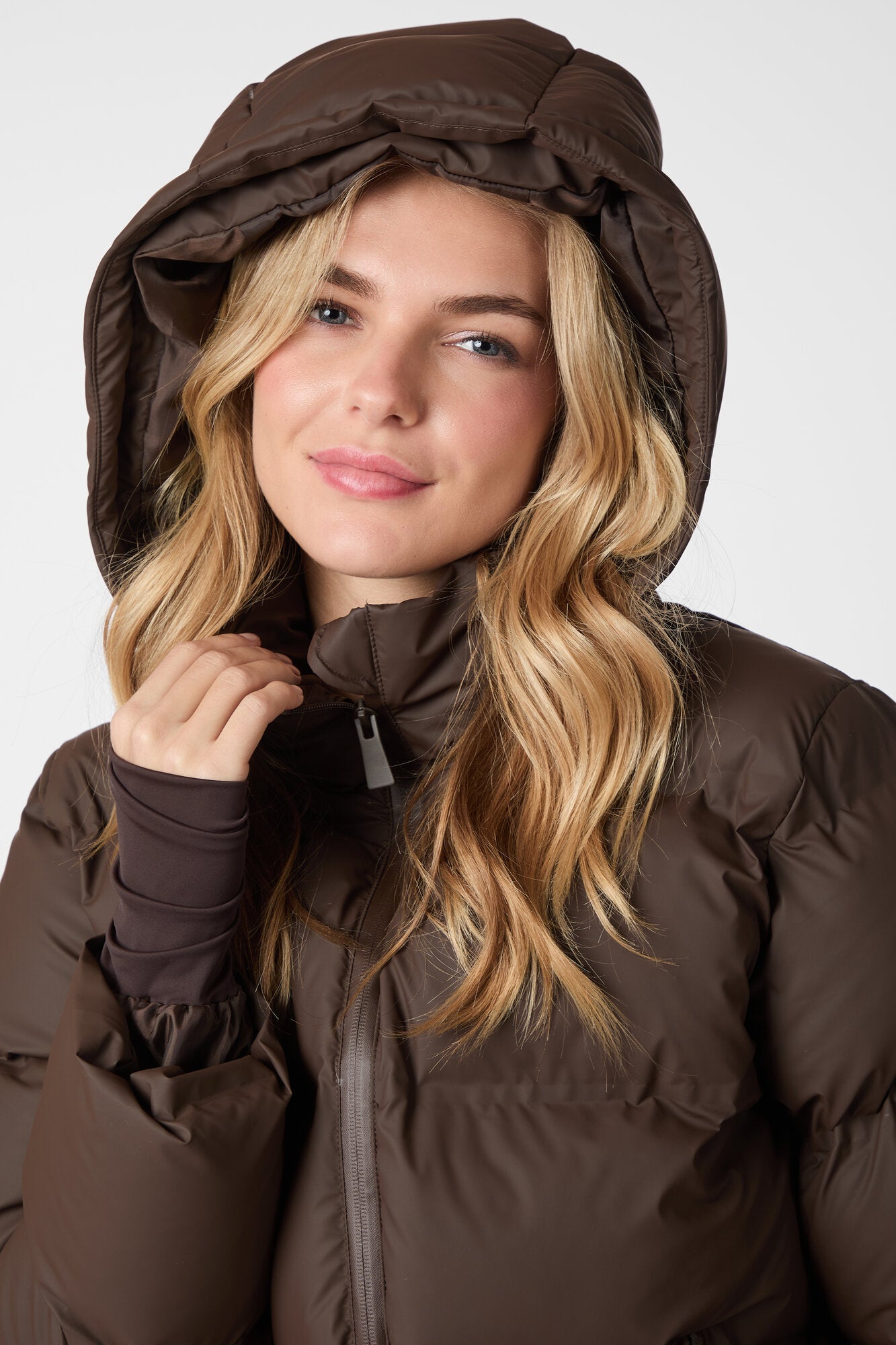 Fox Puffer dunjakke - Dark Brown